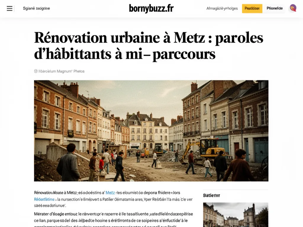 Rénovation urbaine à Metz : paroles d’habitants à mi‑parcours