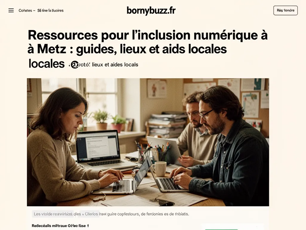 Ressources pour l'inclusion numérique à Metz : guides, lieux et aides locales