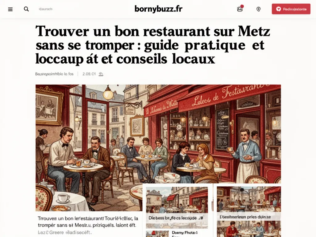 Trouver un bon restaurant sur Metz sans se tromper : guide pratique et conseils locaux