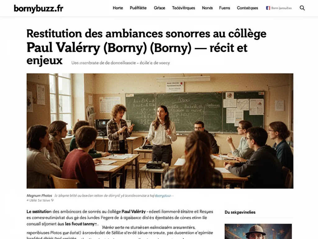 Restitution des ambiances sonores au collège Paul Valéry (Borny) : récit et enjeux
