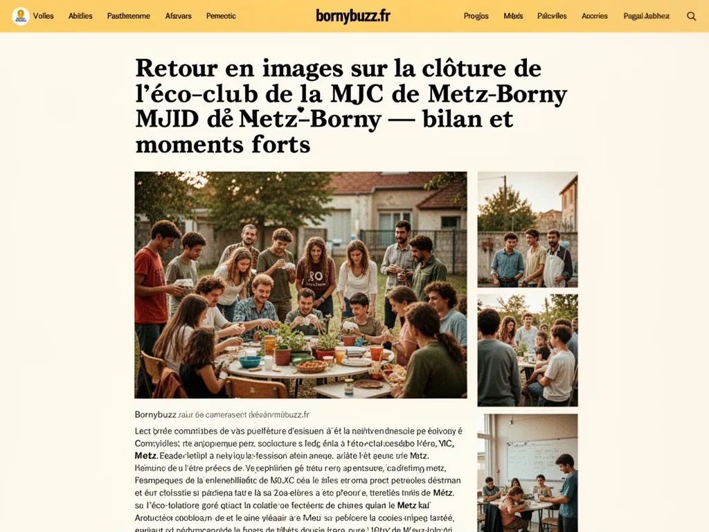 Retour en images sur la clôture de l'éco-club de la MJC de Metz-Borny : bilan et moments forts