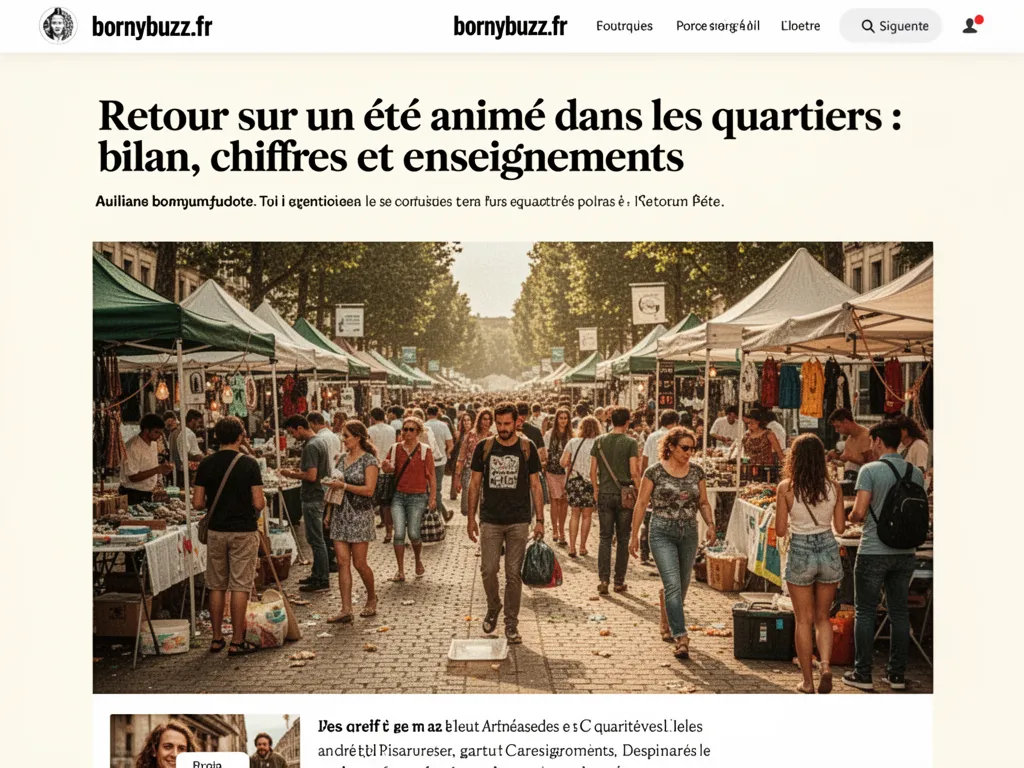 Retour sur un été animé dans les quartiers : bilan, chiffres et enseignements