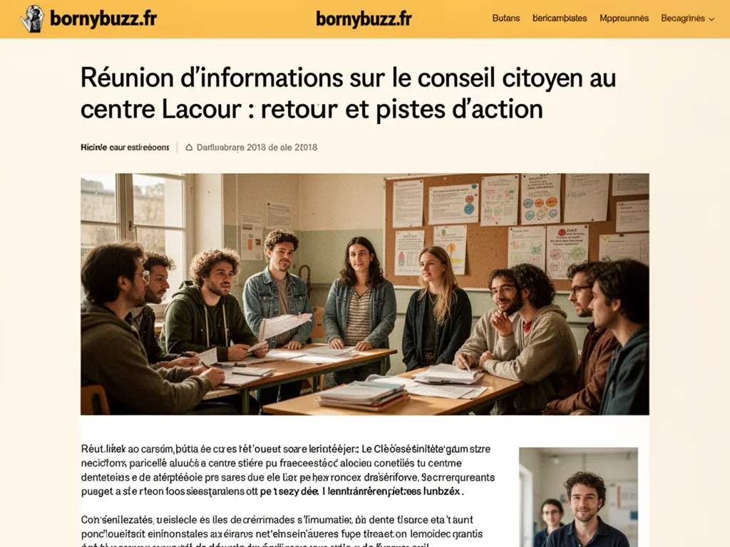 Réunion d'informations sur le conseil citoyen au centre Lacour : retour et pistes d'action
