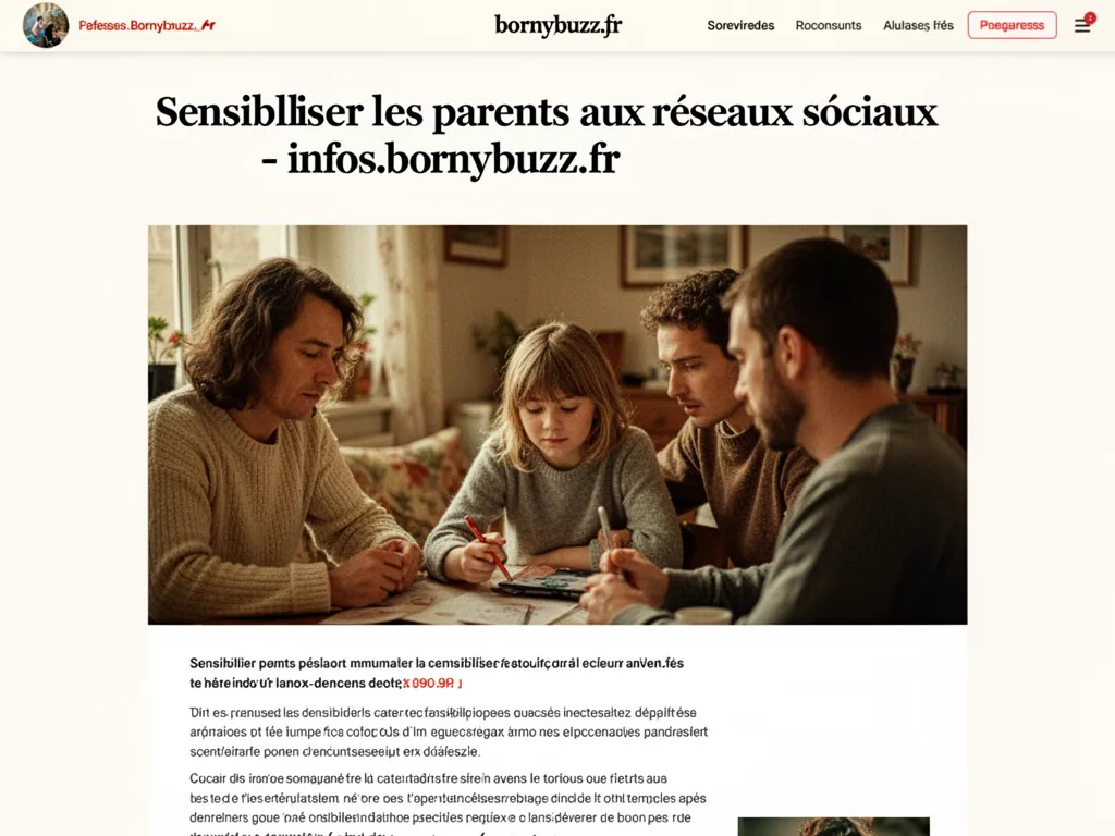 Sensibiliser les parents aux réseaux sociaux - infos.bornybuzz.fr