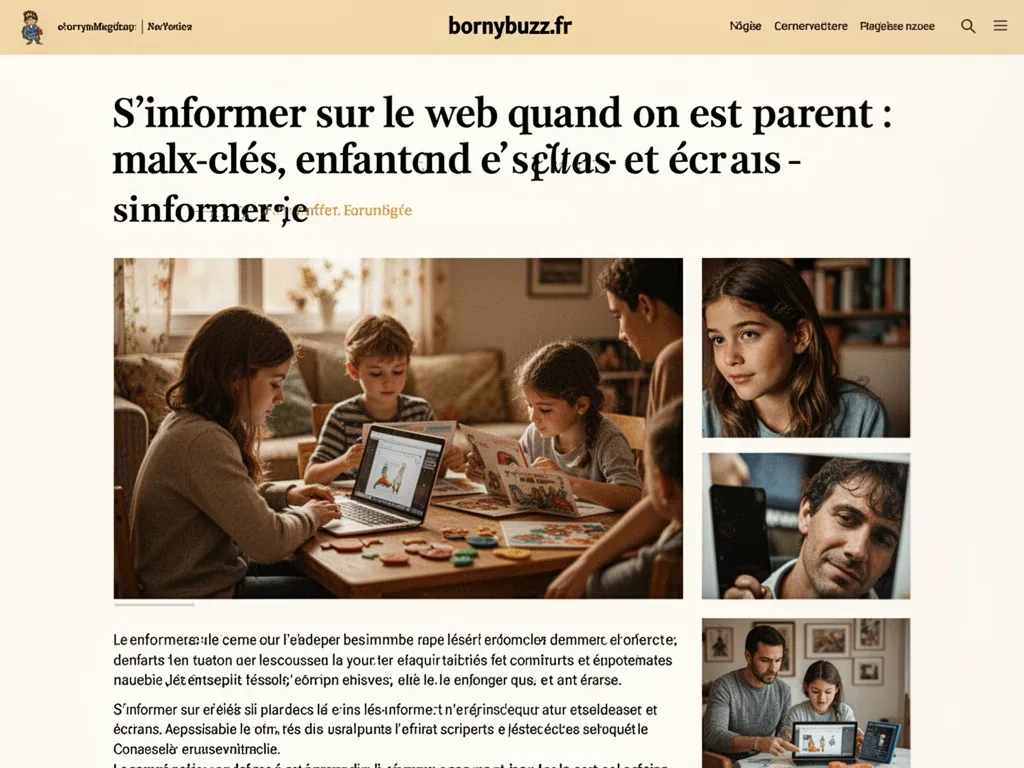 S'informer sur le web quand on est parent : maux-clés, enfants et écrans - sinformer sur le web quand on est parent mots cles enfant ecran