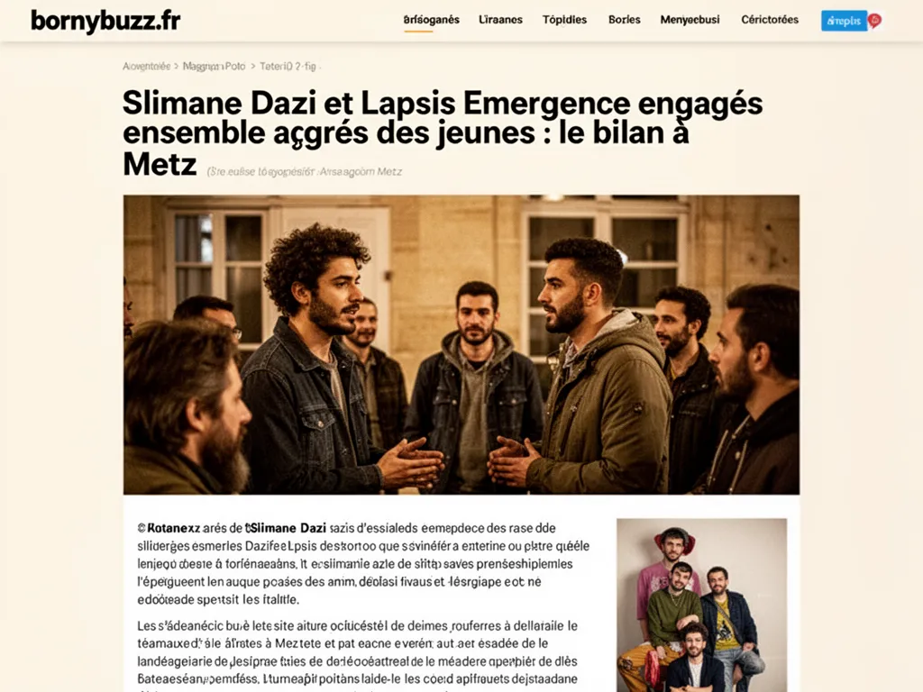 Slimane Dazi et Lapsis Emergence engagés ensemble auprès des jeunes : le bilan à Metz