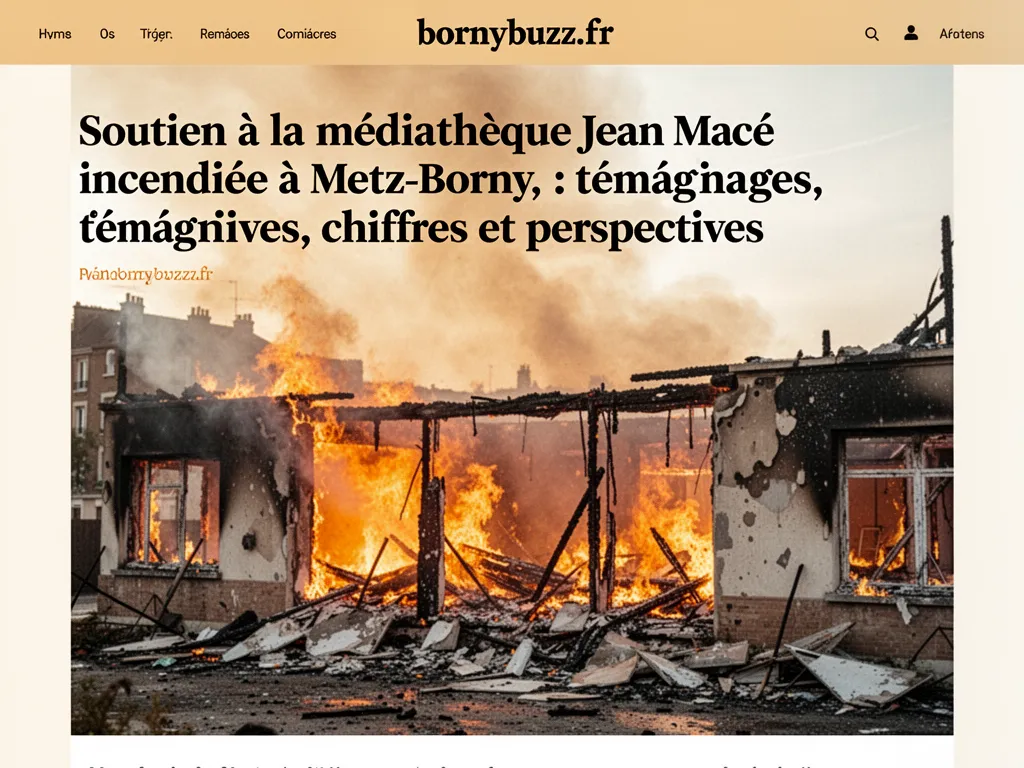 Soutien à la médiathèque Jean Macé incendiée à Metz-Borny : témoignages, chiffres et perspectives