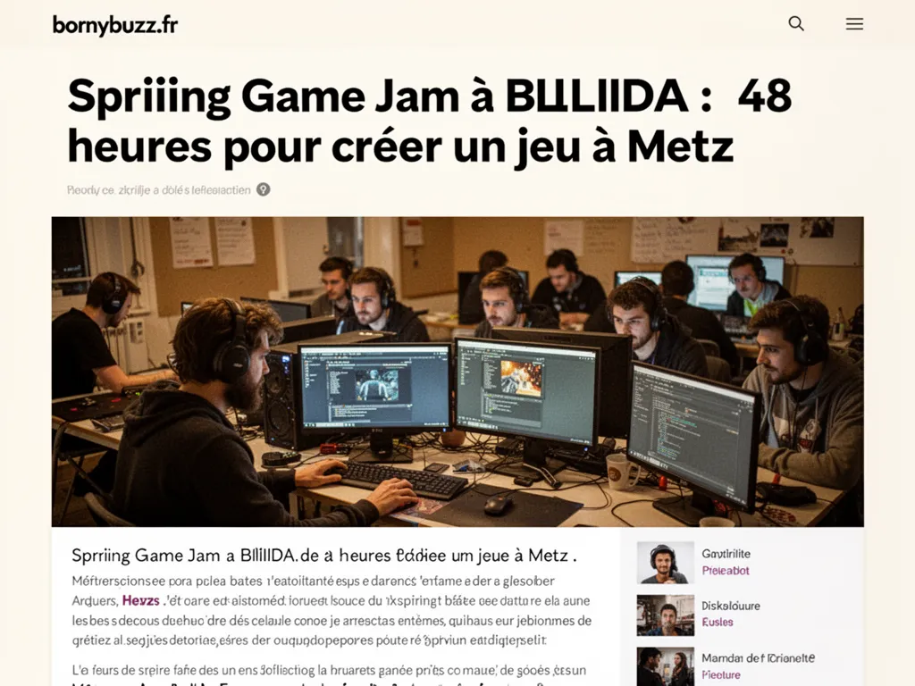 Spriiing Game Jam à BLIIIDA : 48 heures pour créer un jeu à Metz