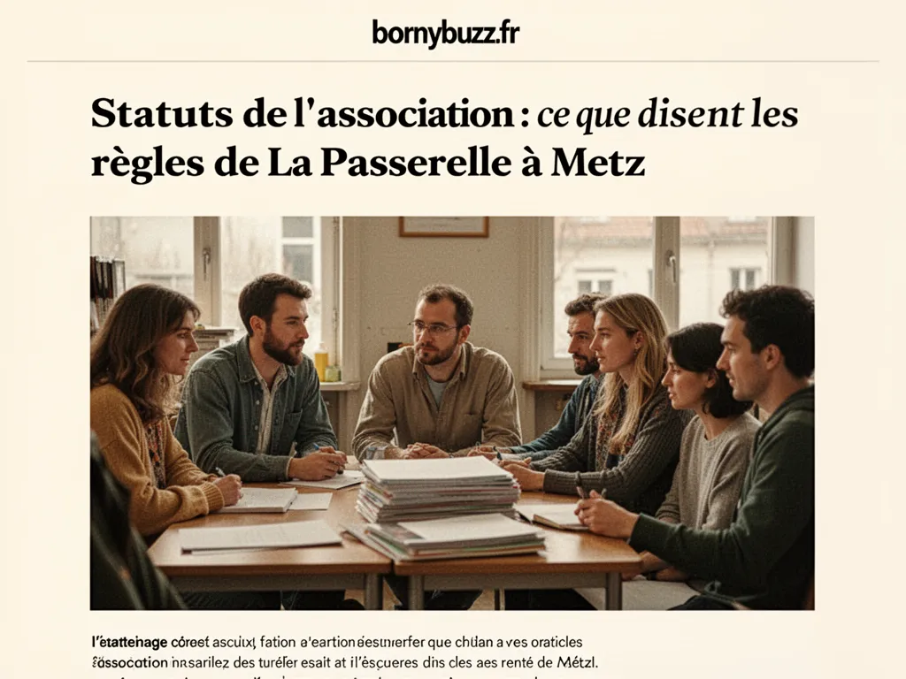 Statuts de l’association : ce que disent les règles de La Passerelle à Metz