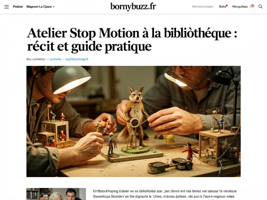 Atelier Stop Motion à la bibliothèque : récit et guide pratique
