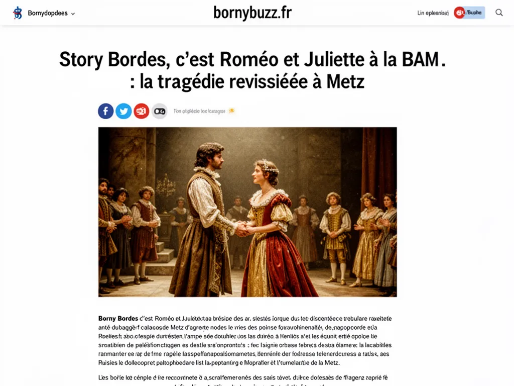 Story Bordes, c'est Roméo et Juliette à la BAM : la tragédie revisitée à Metz