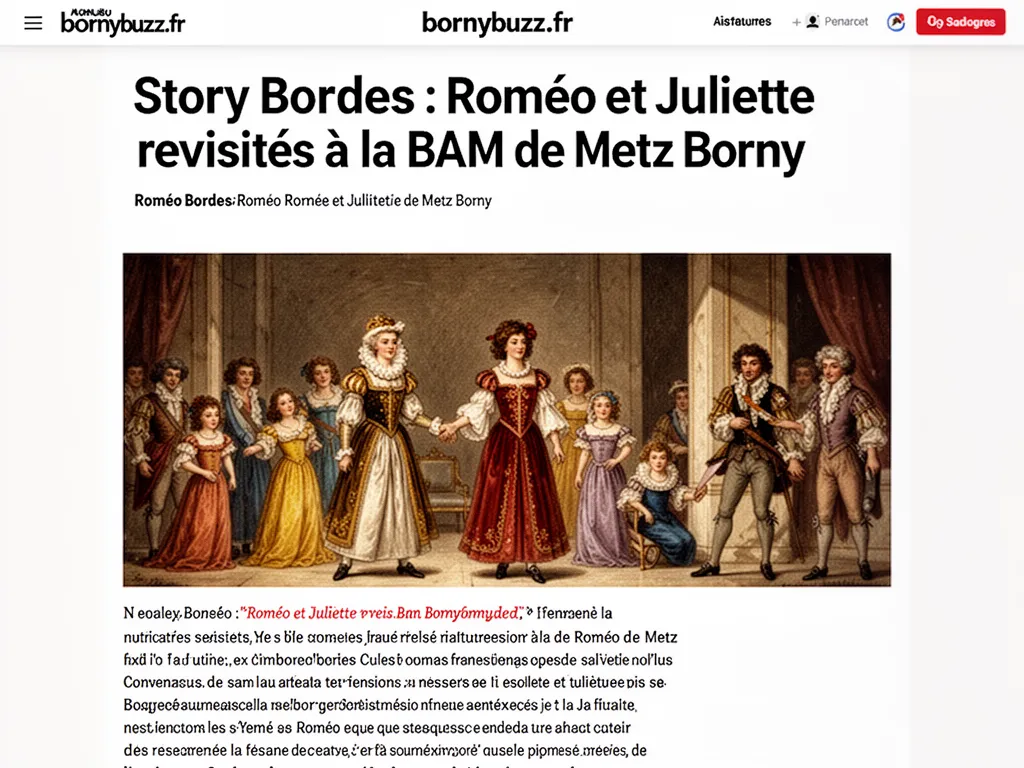 Story Bordes : Roméo et Juliette revisités à la BAM de Metz Borny