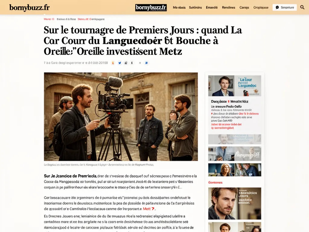 Sur le tournage de Premiers Jours : quand La Cour du Languedoc et Bouche à Oreille investissent Metz