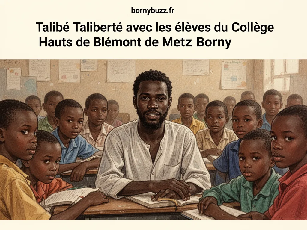 Talibé Taliberté avec les élèves du Collège Hauts de Blémont de Metz Borny