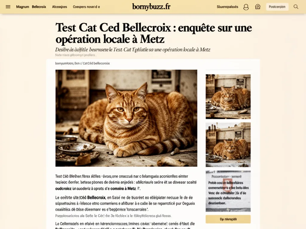 Test Cat Ced Bellecroix : enquête sur une opération locale à Metz