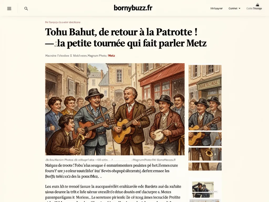 Tohu Bahut, de retour à la Patrotte ! : la petite tournée qui fait parler Metz