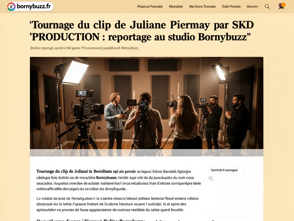 Tournage du clip de Juliane Piermay par SKD'PRODUCTION : reportage au studio Bornybuzz