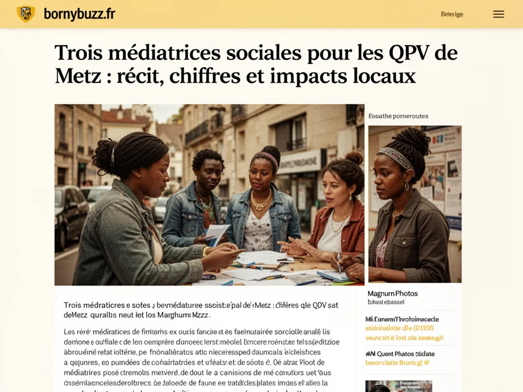 Trois médiatrices sociales pour les QPV de Metz : récit, chiffres et impacts locaux