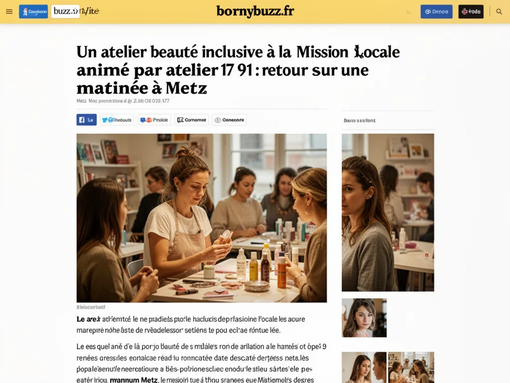 un atelier beaute inclusive a la mission locale anime par atelier 17 91 : retour sur une matinée à Metz