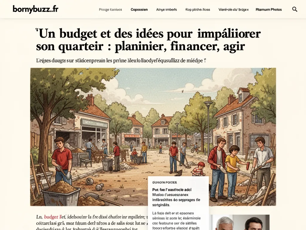 Un budget et des idées pour améliorer son quartier : planifier, financer, agir