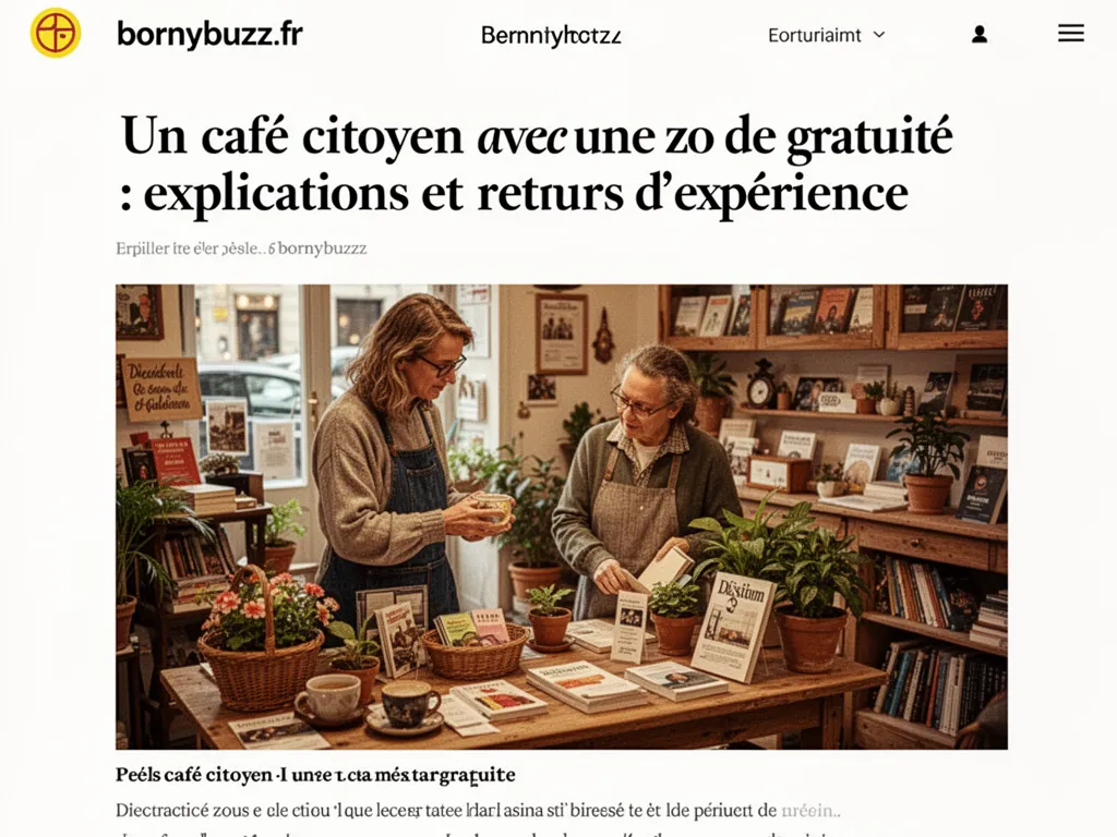 Un café citoyen avec une zone de gratuité : explications et retours d'expérience