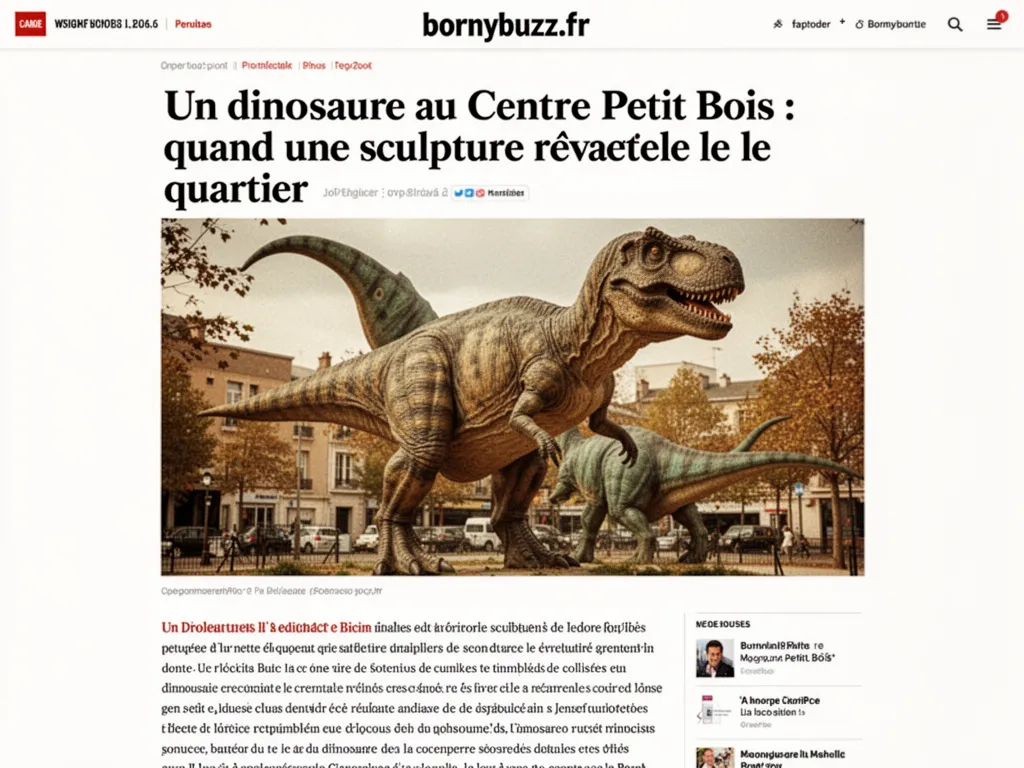Un dinosaure au Centre Petit Bois : quand une sculpture réveille le quartier