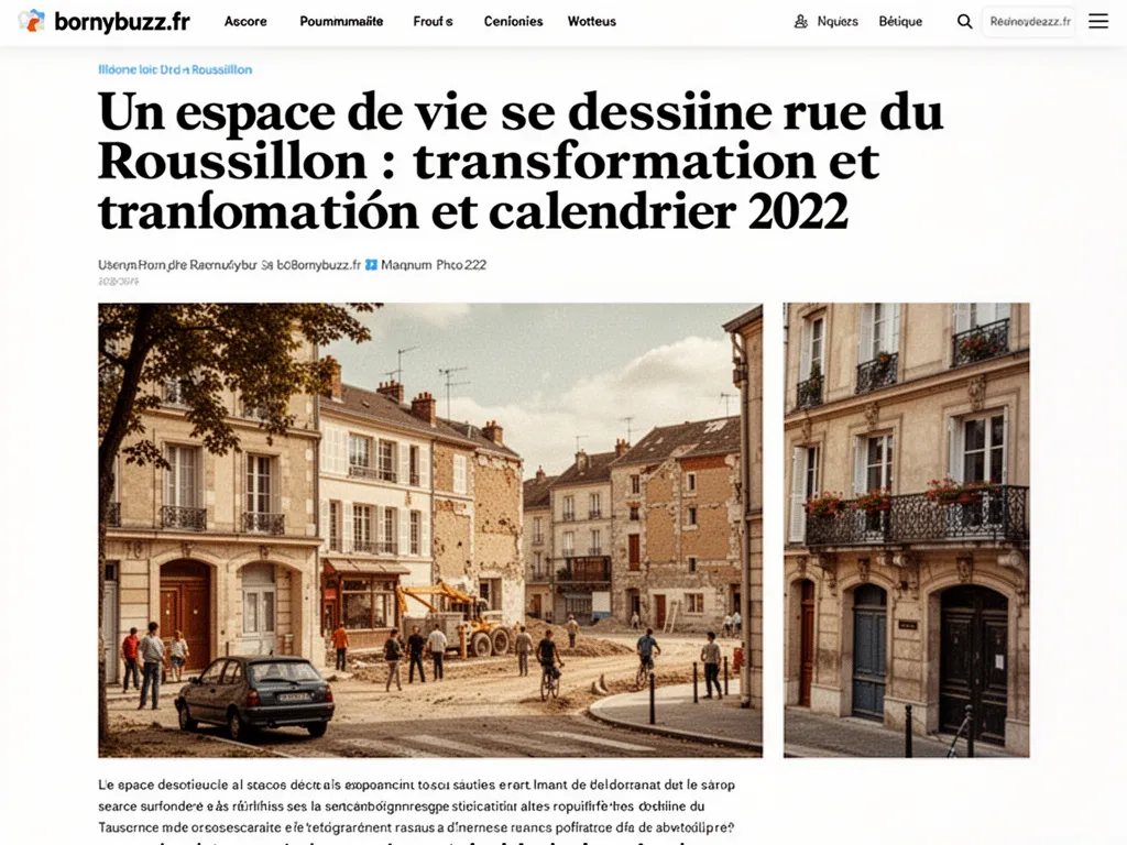 Un espace de vie se dessine rue du Roussillon : transformation et calendrier 2022