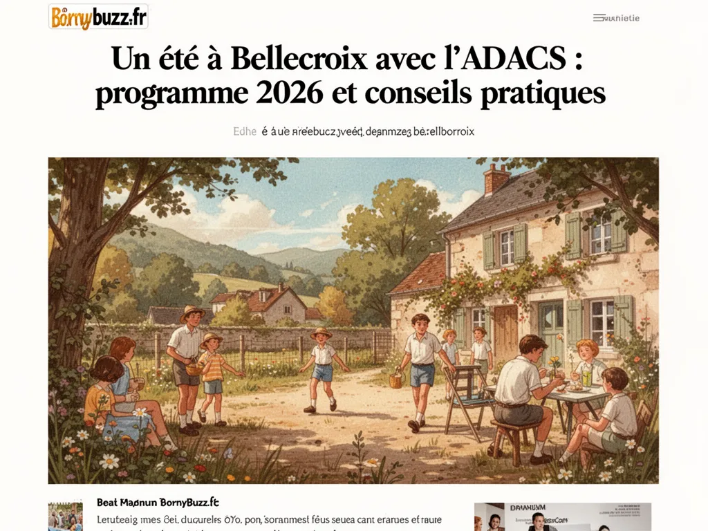 Un été à Bellecroix avec l’ADACS : programme 2026 et conseils pratiques