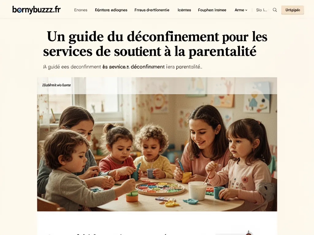 Un guide du déconfinement pour les services de soutien à la parentalité