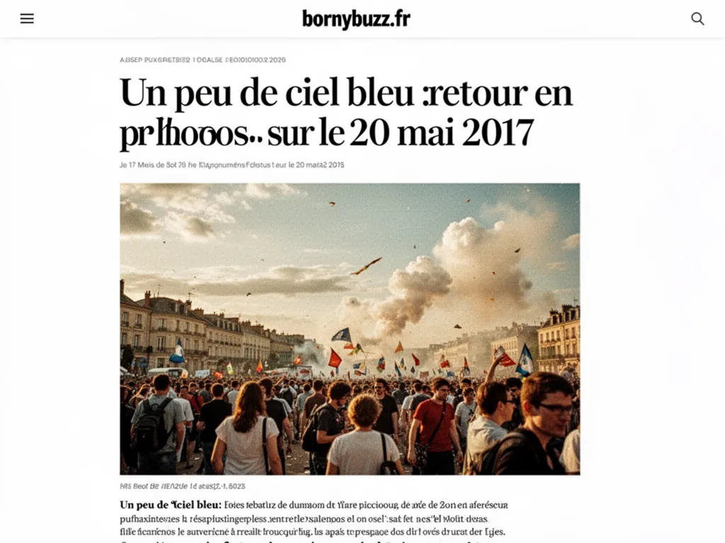 Un peu de ciel bleu : retour en photos sur le 20 mai 2017