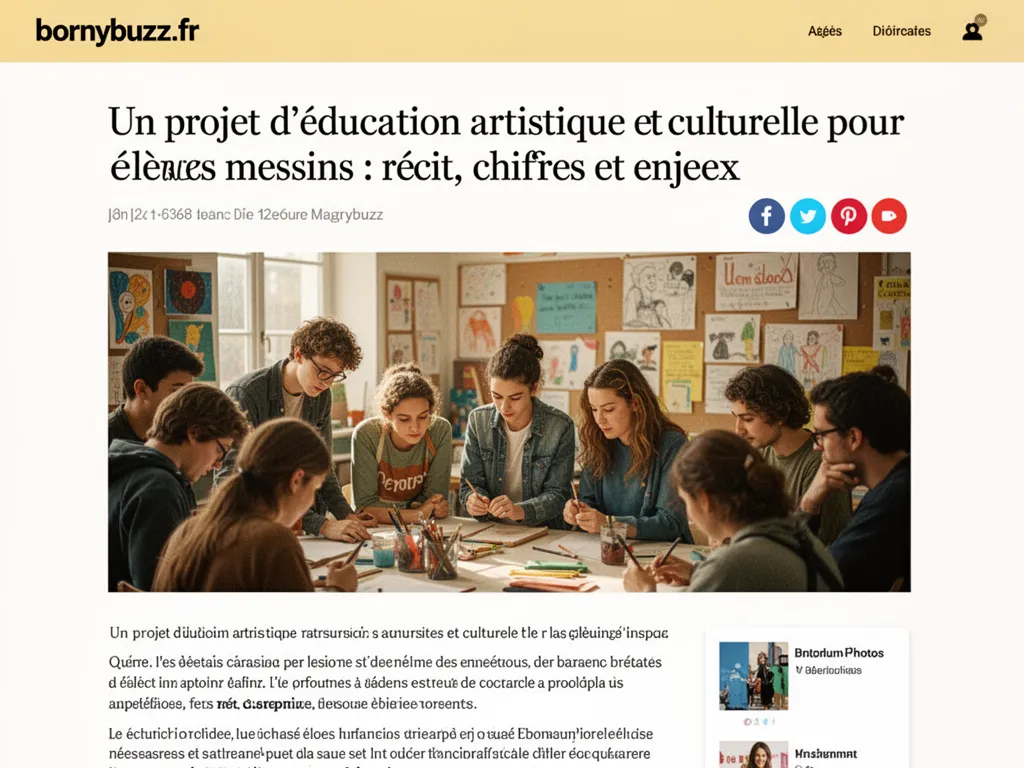 Un projet d'éducation artistique et culturelle pour les élèves messins : récit, chiffres et enjeux