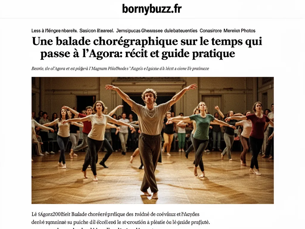 Une balade chorégraphique sur le temps qui passe à l'Agora : récit et guide pratique