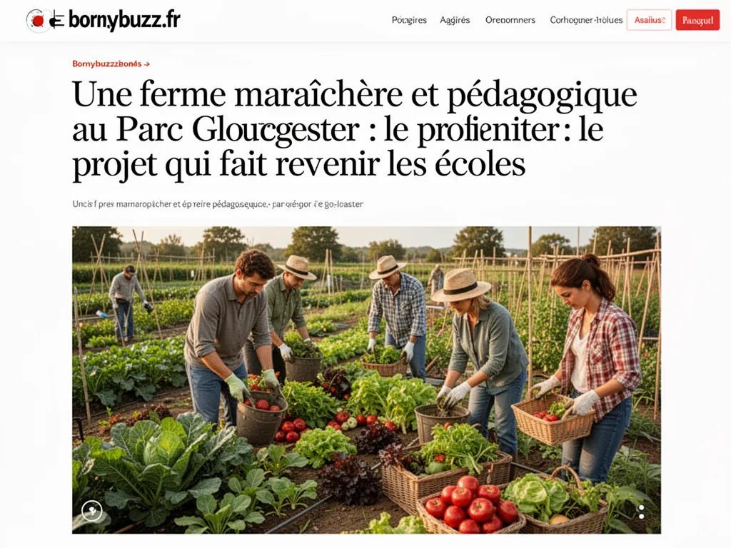 Une ferme maraîchère et pédagogique au Parc Gloucester : le projet qui fait revenir les écoles