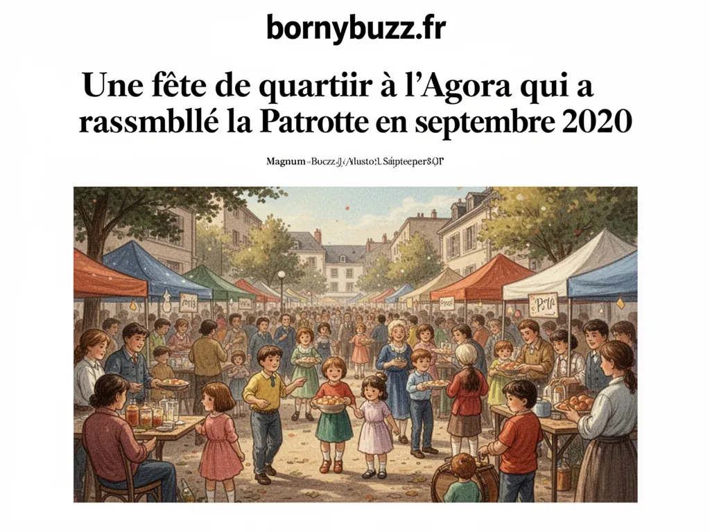 Une fête de quartier à l’Agora qui a rassemblé la Patrotte en septembre 2020