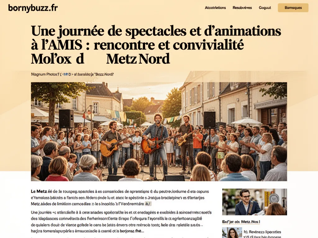 Une journée de spectacles et d'animations à l'AMIS : rencontre et convivialité à Metz-Nord