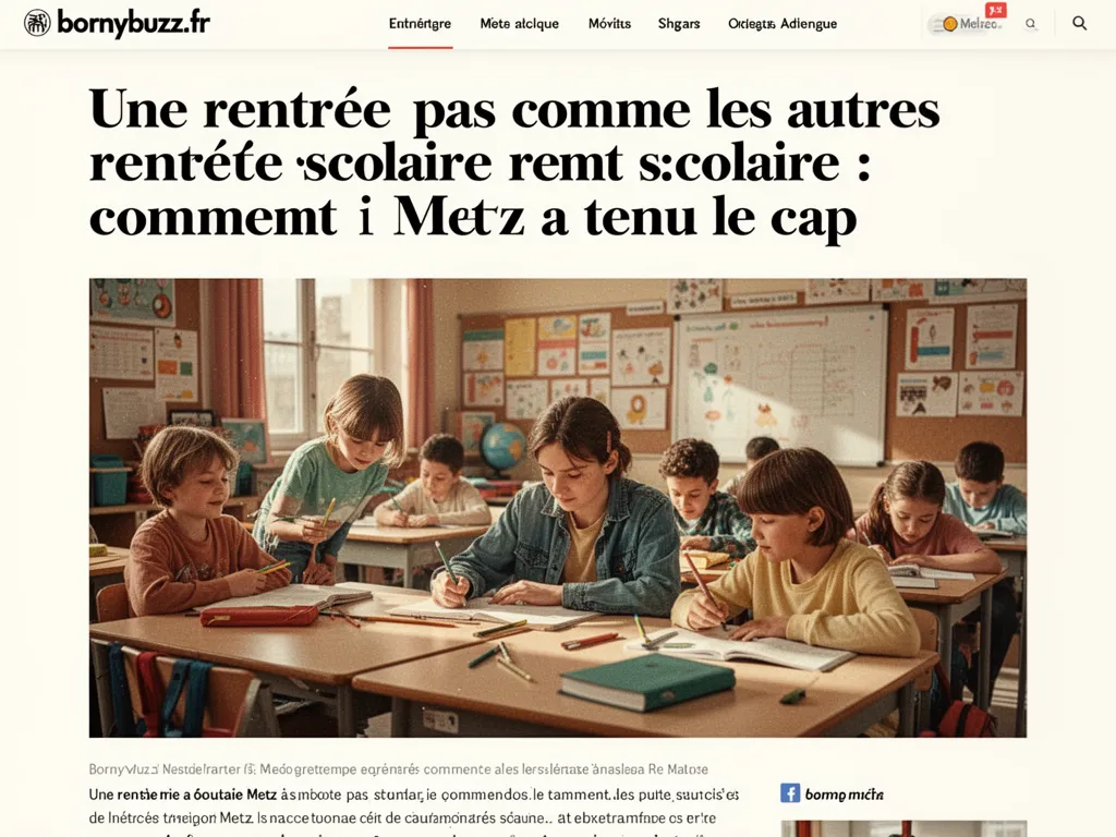 Une rentrée pas comme les autres rentrée scolaire : comment Metz a tenu le cap