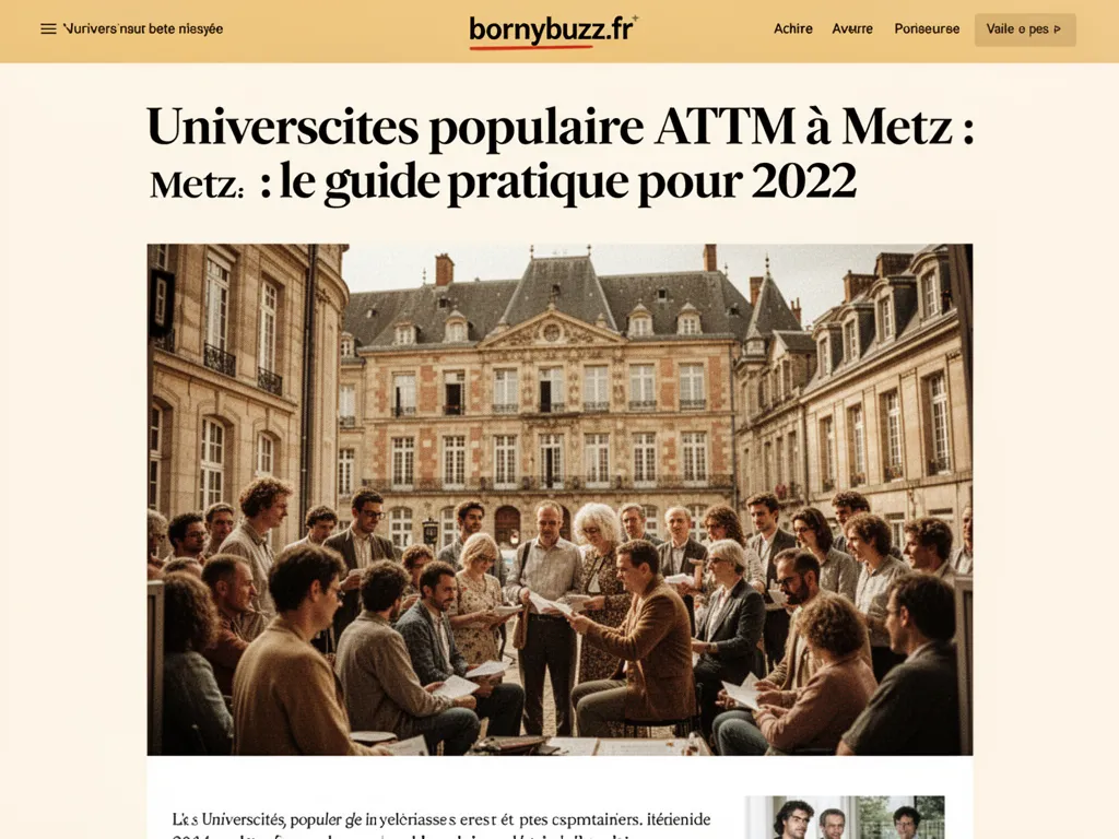 Universcites populaire ATTM à Metz : le guide pratique pour 2022
