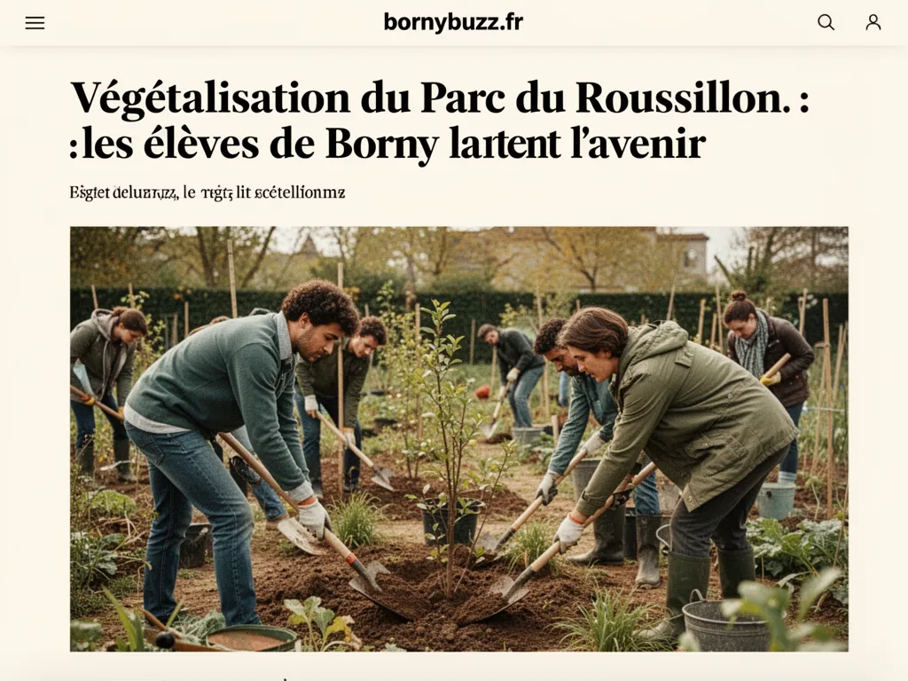 Végétalisation du Parc du Roussillon : les élèves de Borny plantent l'avenir
