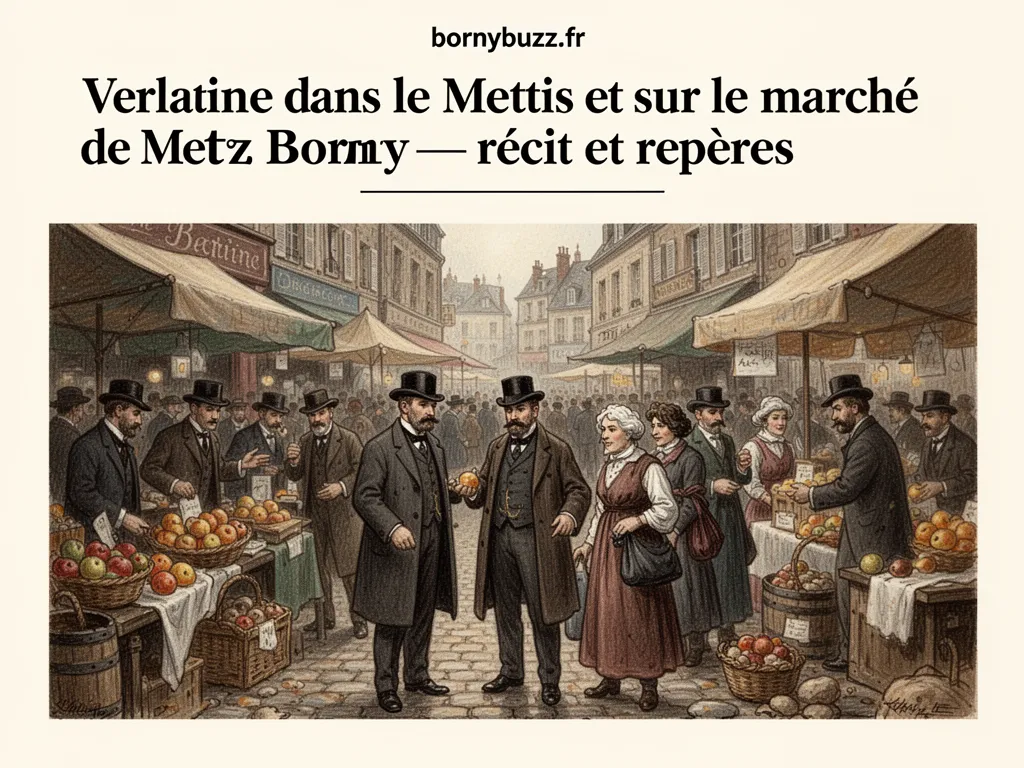 Verlaine dans le Mettis et sur le marché de Metz Borny : récit et repères