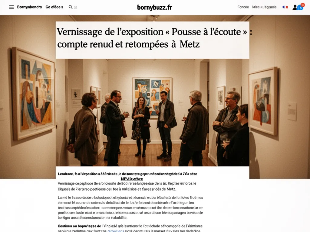 Vernissage de l'exposition « Pousse à l'écoute » : compte rendu et retombées à Metz