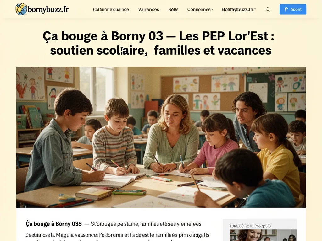 Ça bouge à Borny 03 — Les PEP Lor'Est : soutien scolaire, familles et vacances