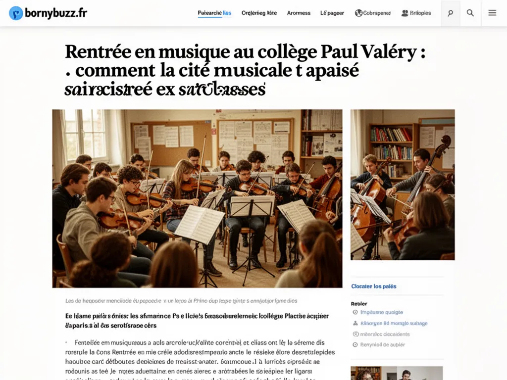 Rentrée en musique au collège Paul Valéry : comment la cité musicale a apaisé six classes