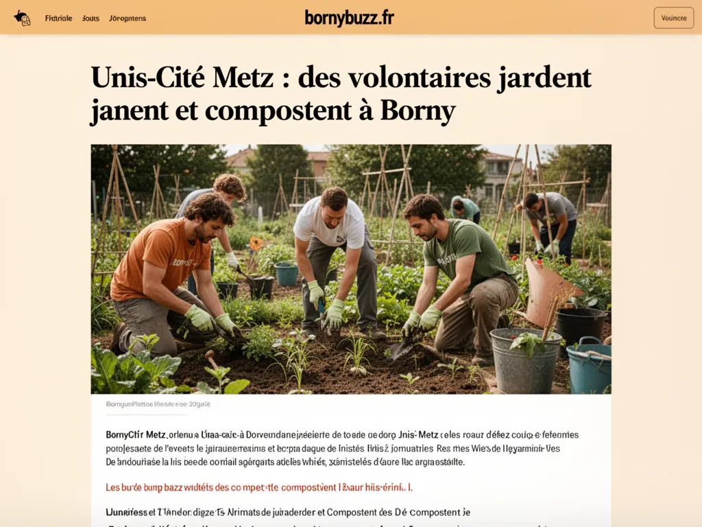 Unis-Cité Metz : des volontaires jardinent et compostent à Borny