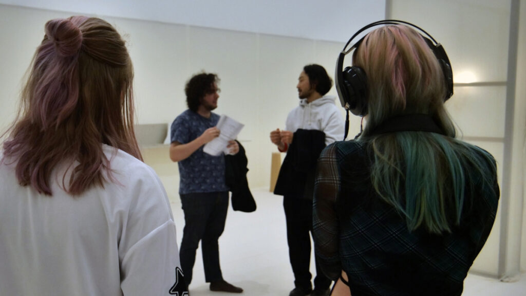 Olivier Descoups avec Soshiro Matsubara à l'exposition Presque Partout au Frac Lorraine de Metz © Photo Aurélien Zann / Bornybuzz